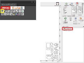 打開「FineCut8」軟件設定切割條件的界面
